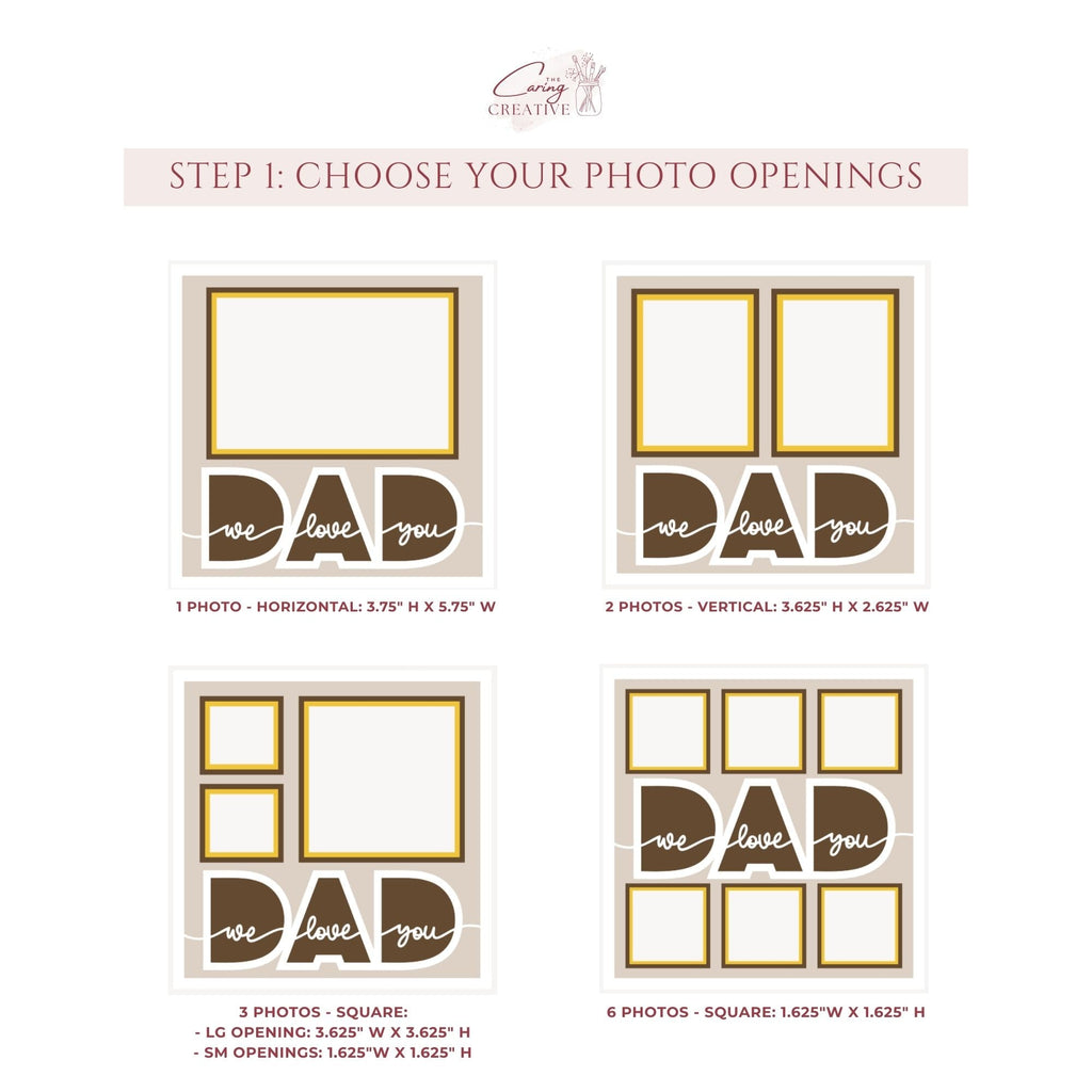 We Love You Dad Photo Frame - The Caring Creative
