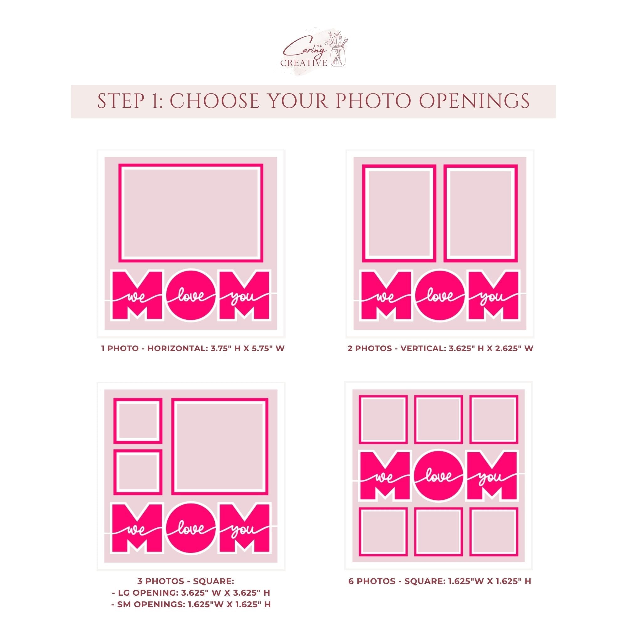 We Love You Mom Photo Frame - The Caring Creative