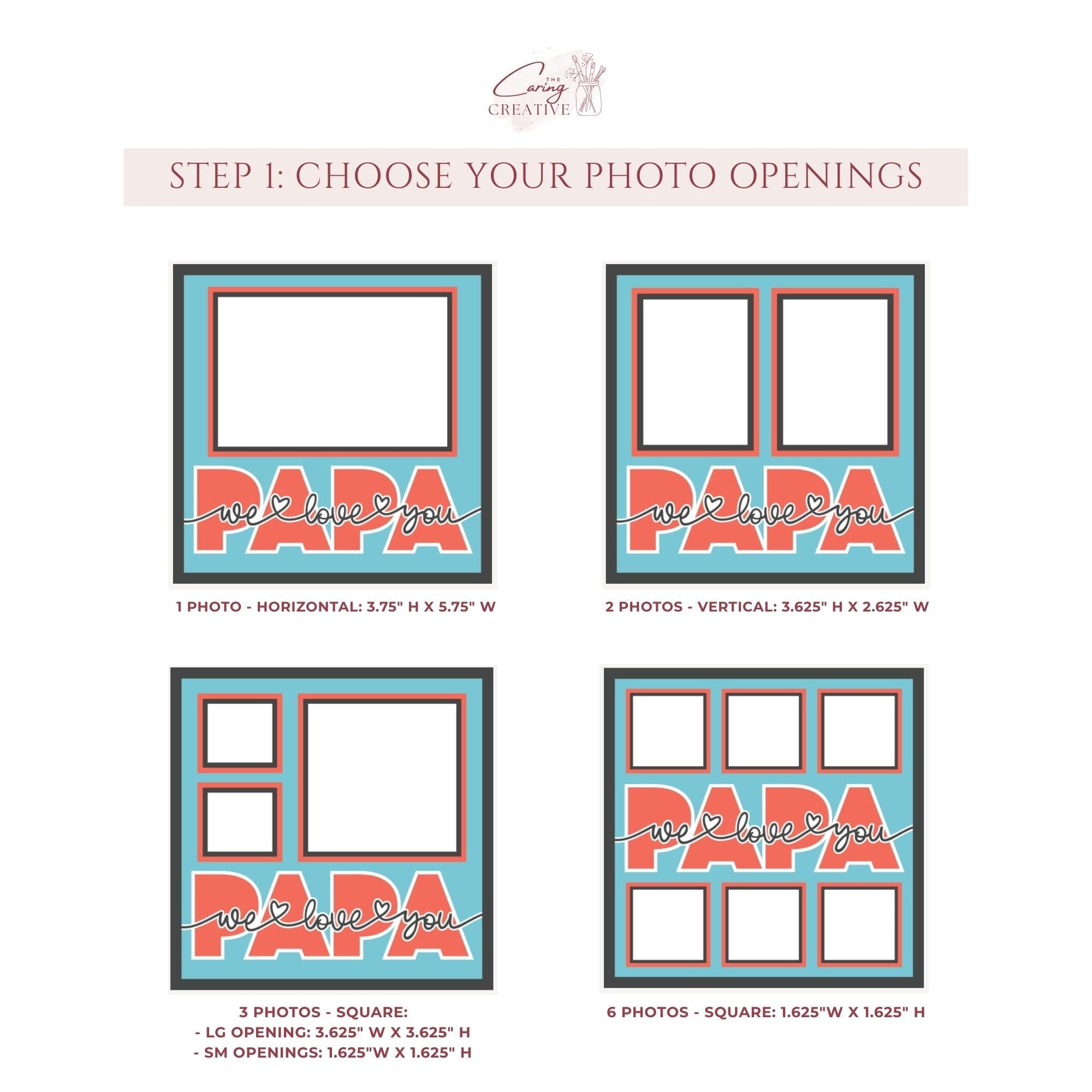 We Love You Papa Photo Frame - The Caring Creative