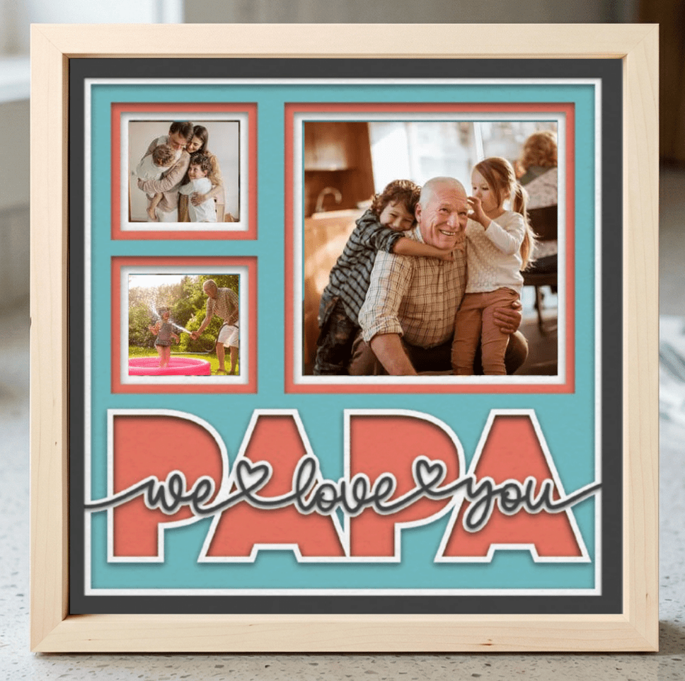 We Love You Papa Photo Frame - The Caring Creative