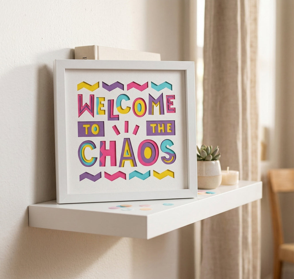 Welcome To The Chaos Photo Frame - The Caring Creative